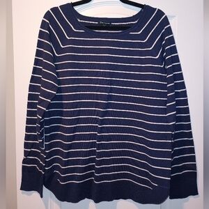 Stitch Fix Pink Clover NWT Sweater top blue and white stripe nautical